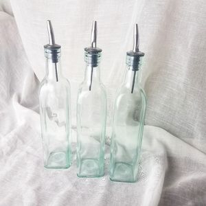 Set of 3 Oil Glasses with Pour Spouts